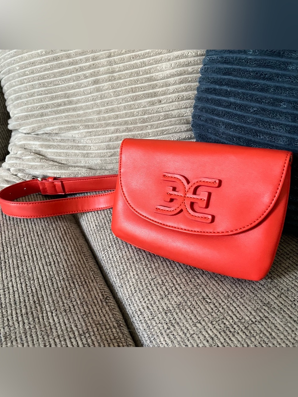 NWOT Sam Edelman coral red Emily belt bag